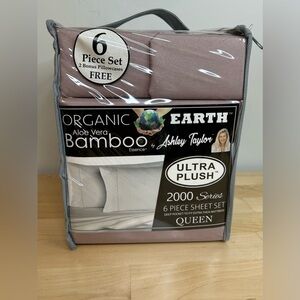 Cooling Aloe Vera Bamboo Deep Pocket 6pc Sheet Set Ashley Taylor 2000 QUEEN SIZE